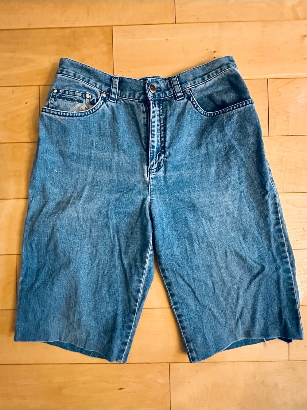 Vintage Ralph Lauren Women's Denim Jorts in Classic Blue Size 6P